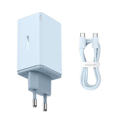 Netzteil mit USB-C-Kabel Baseus GaN6 Pro, 65W, 3,25A, 2 x USB-A - 2 x USB-C, Blau P10162701313-00