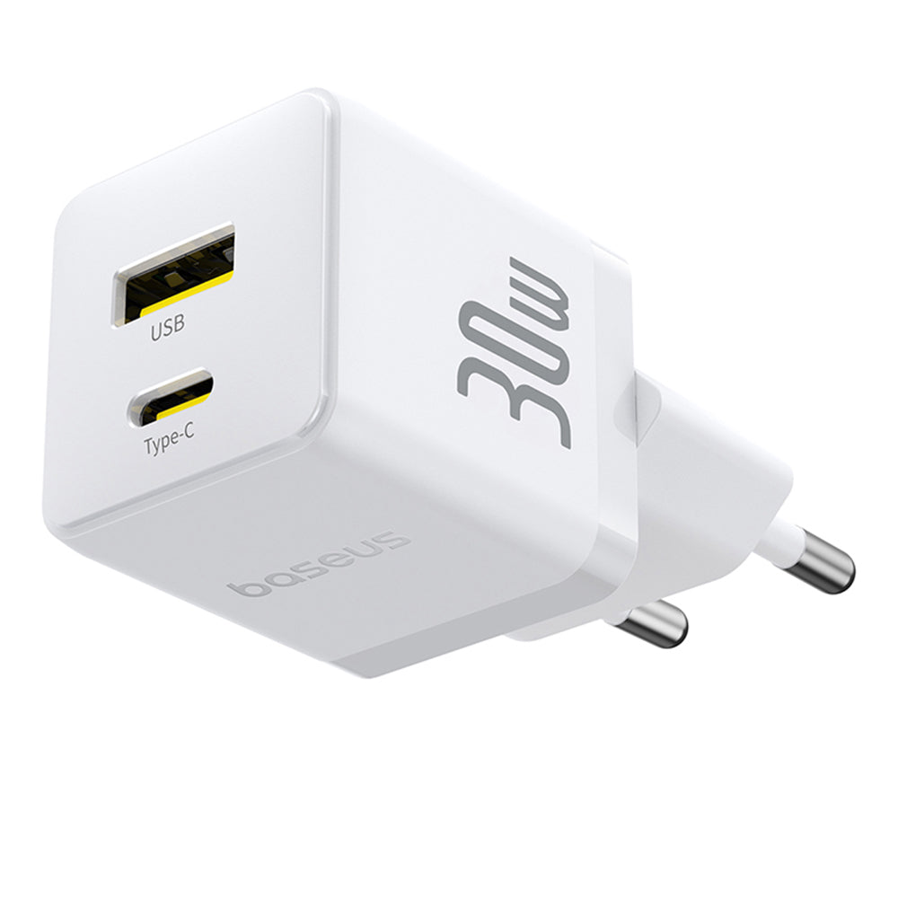Netzladegerät mit USB-C Kabel Baseus Palm, 30W, 3A, 1 x USB-A - 1 x USB-C, Weiß P1011160A213-01