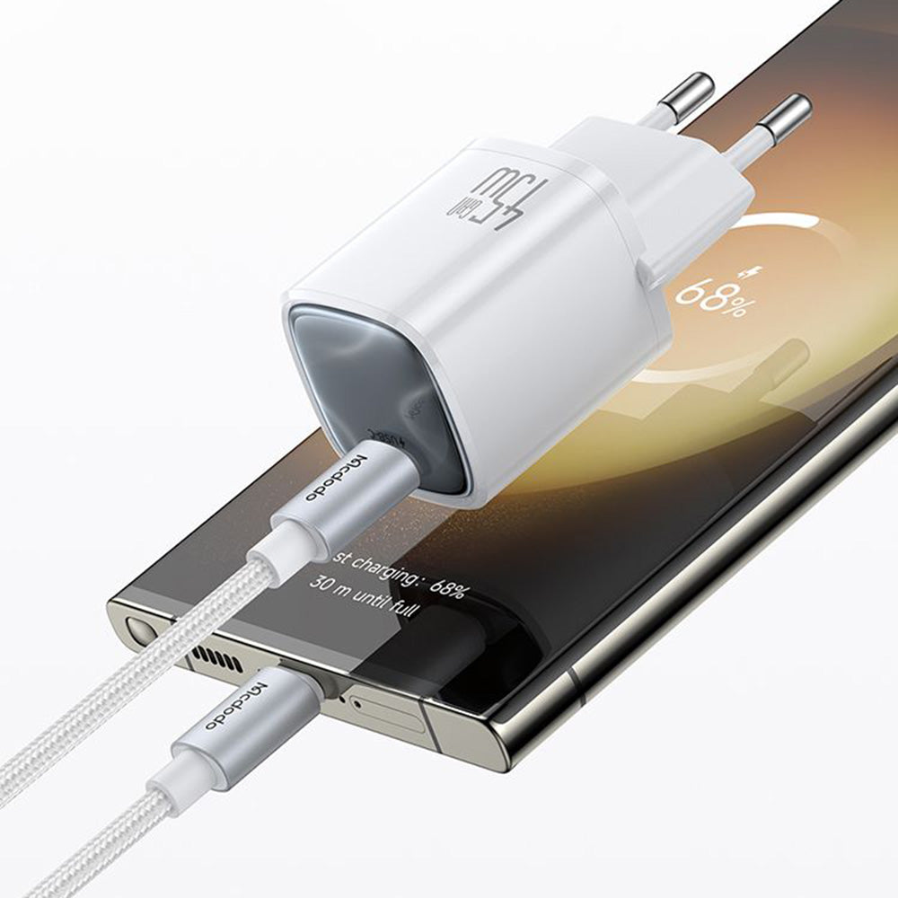 Netzteil mit USB-C-Kabel Mcdodo Nano CH-4432, 45W, 3A, 1 x USB-C, Weiß