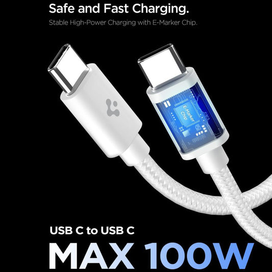 Netzladegerät mit USB-C Kabel Spigen EE451EU Essential, 45W, 3A, 1 x USB-C, Weiß ACH09473