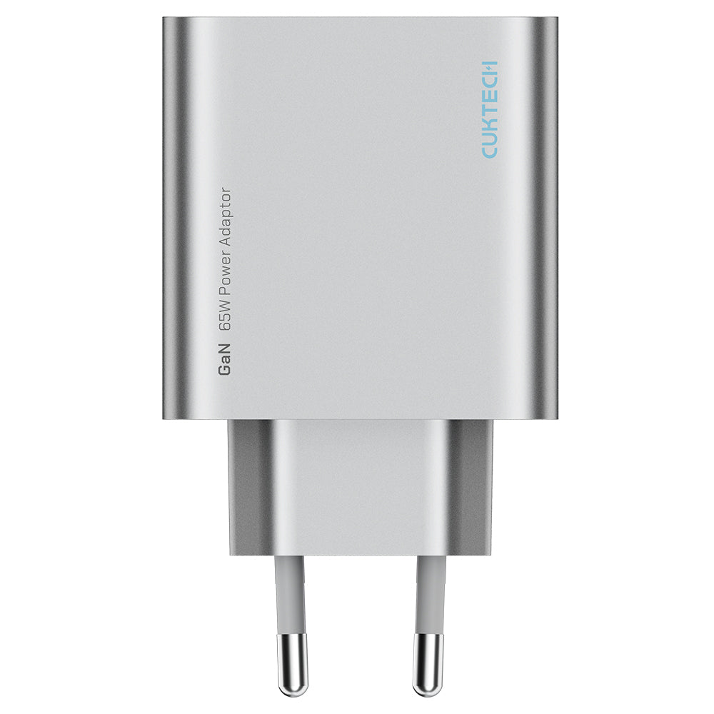 Cuktech Netzladegerät, 65W, 3,25A, 1 x USB-A - 2 x USB-C, Weiß CUK0A15CEUSL