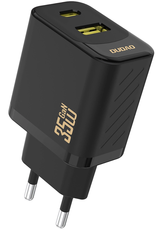 Dudao A27 Max Netzladegerät, 35W, 1 x USB-A - 1 x USB-C, Schwarz