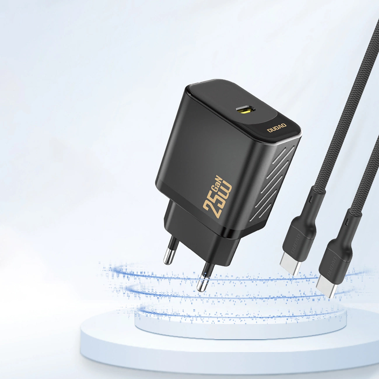Netzladegerät Dudao A27, 25W, 3A, 1 x USB-C, Schwarz