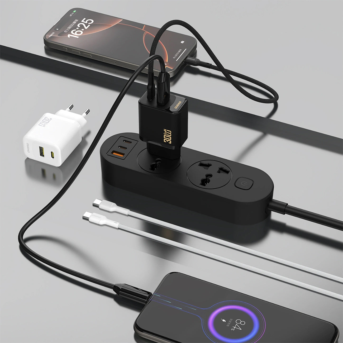 Netzladegerät Dudao A27TEU, 30W, 3A, 1 x USB-A - 1 x USB-C, Schwarz