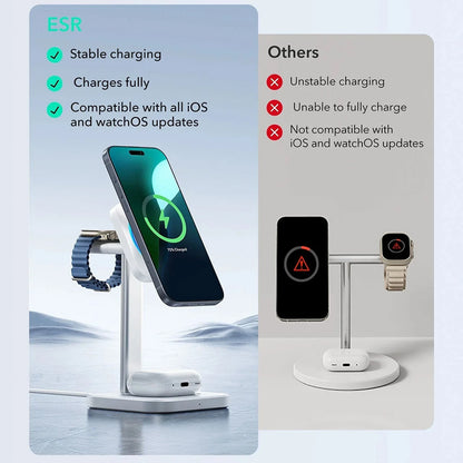 ESR CryoBoost 3in1 Wireless Network Charger, 25W, 1.67A, Black