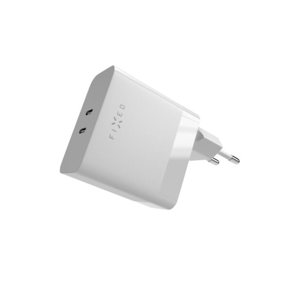 Netzladegerät Fixed, 65W, 3.25A, 2 x USB-C, Weiß