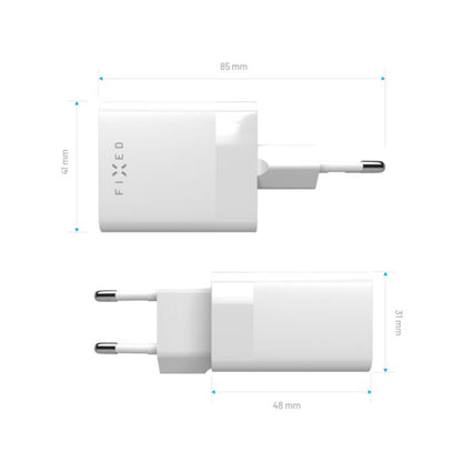 Netzladegerät Fixed Mini, 45W, 3A, 1 x USB-A - 1 x USB-C, Weiß