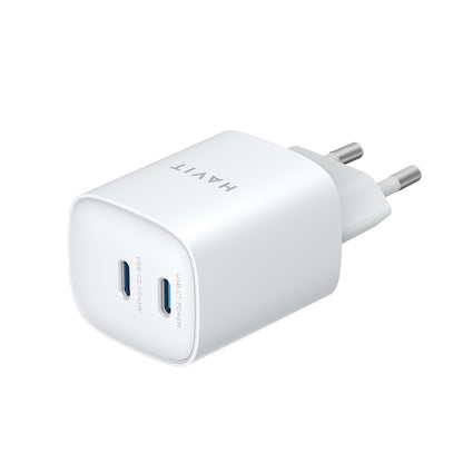 Netzladegerät HAVIT UC45W, 45W, 3A, 2 x USB-C, Weiß