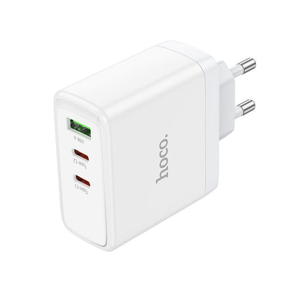 Netzladegerät HOCO N30, 65W, 3.25A, 1 x USB-A - 2 x USB-C, Weiß