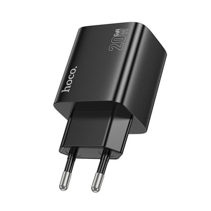 HOCO N55 Network Charger, 20W, 3A, 2 x USB-A - 2 x USB-C, Black
