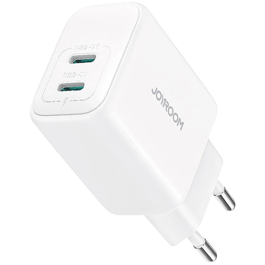 Netzladegerät Joyroom JR-TCF12, 20W, 3A, 2 x USB-C, Weiß
