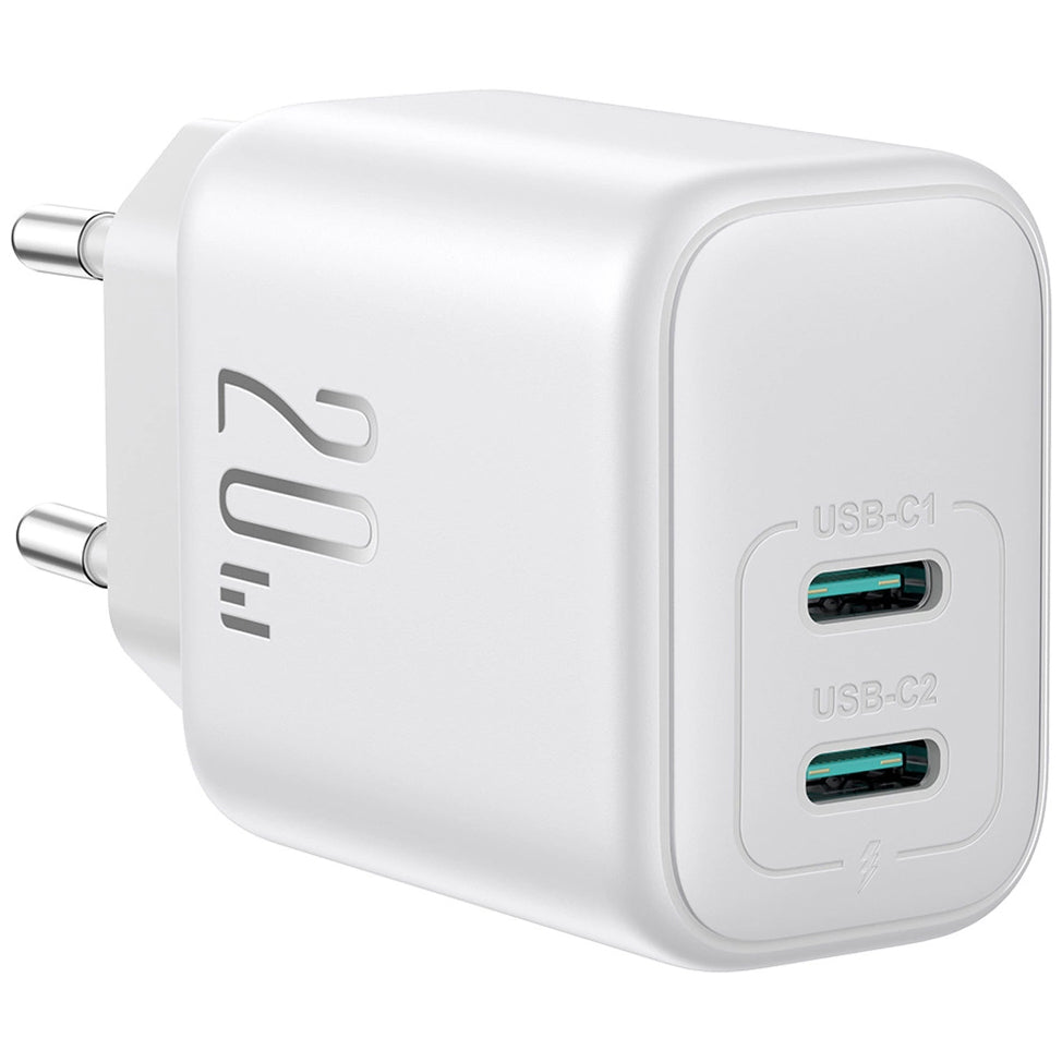 Netzladegerät Joyroom JR-TCF12, 20W, 3A, 2 x USB-C, Weiß