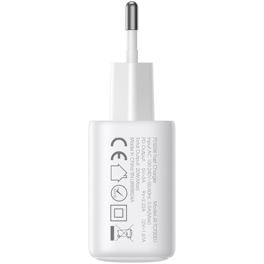 Netzladegerät Joyroom JR-TCF12, 20W, 3A, 2 x USB-C, Weiß