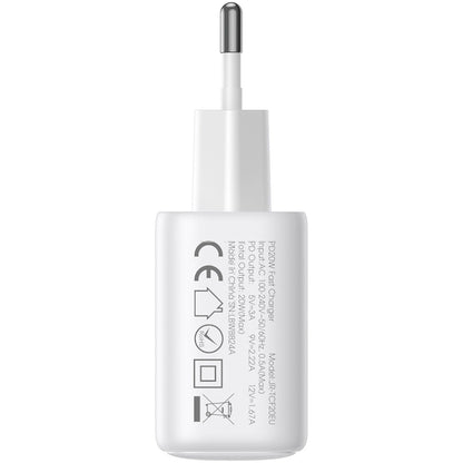 Netzladegerät Joyroom JR-TCF12, 20W, 3A, 2 x USB-C, Weiß