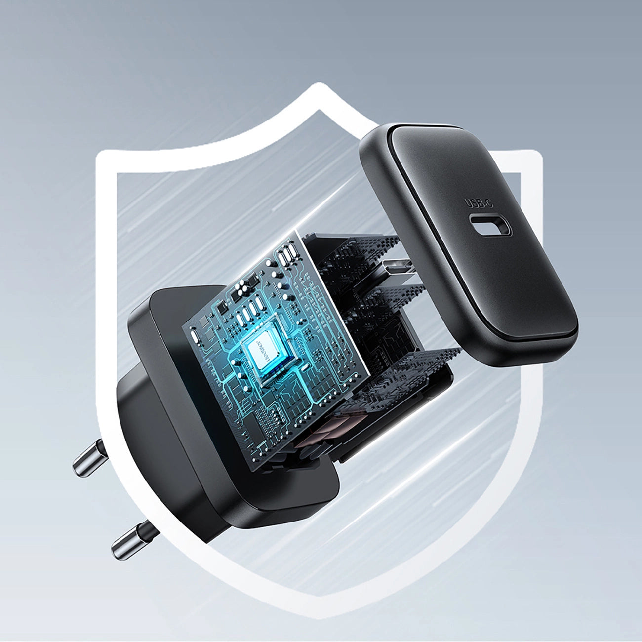 Netzladegerät Joyroom JR-TCF23, 25W, 3A, 1 x USB-C, Schwarz
