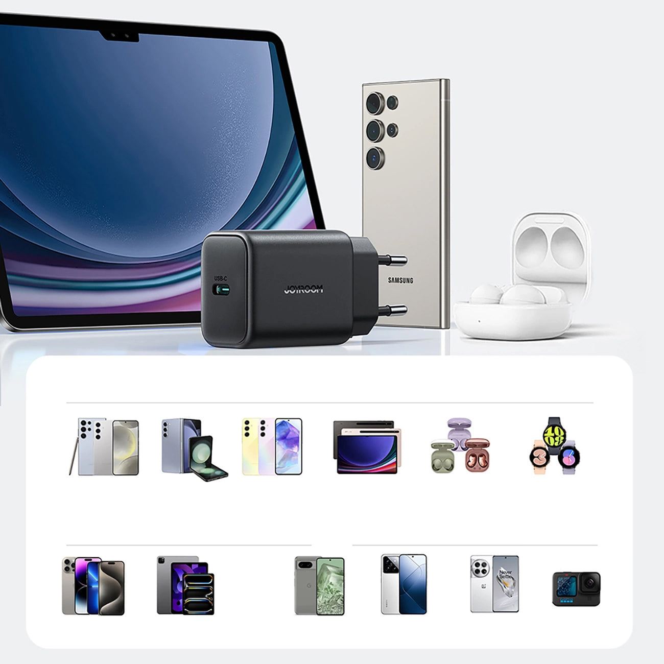 Netzladegerät Joyroom JR-TCF23, 25W, 3A, 1 x USB-C, Schwarz