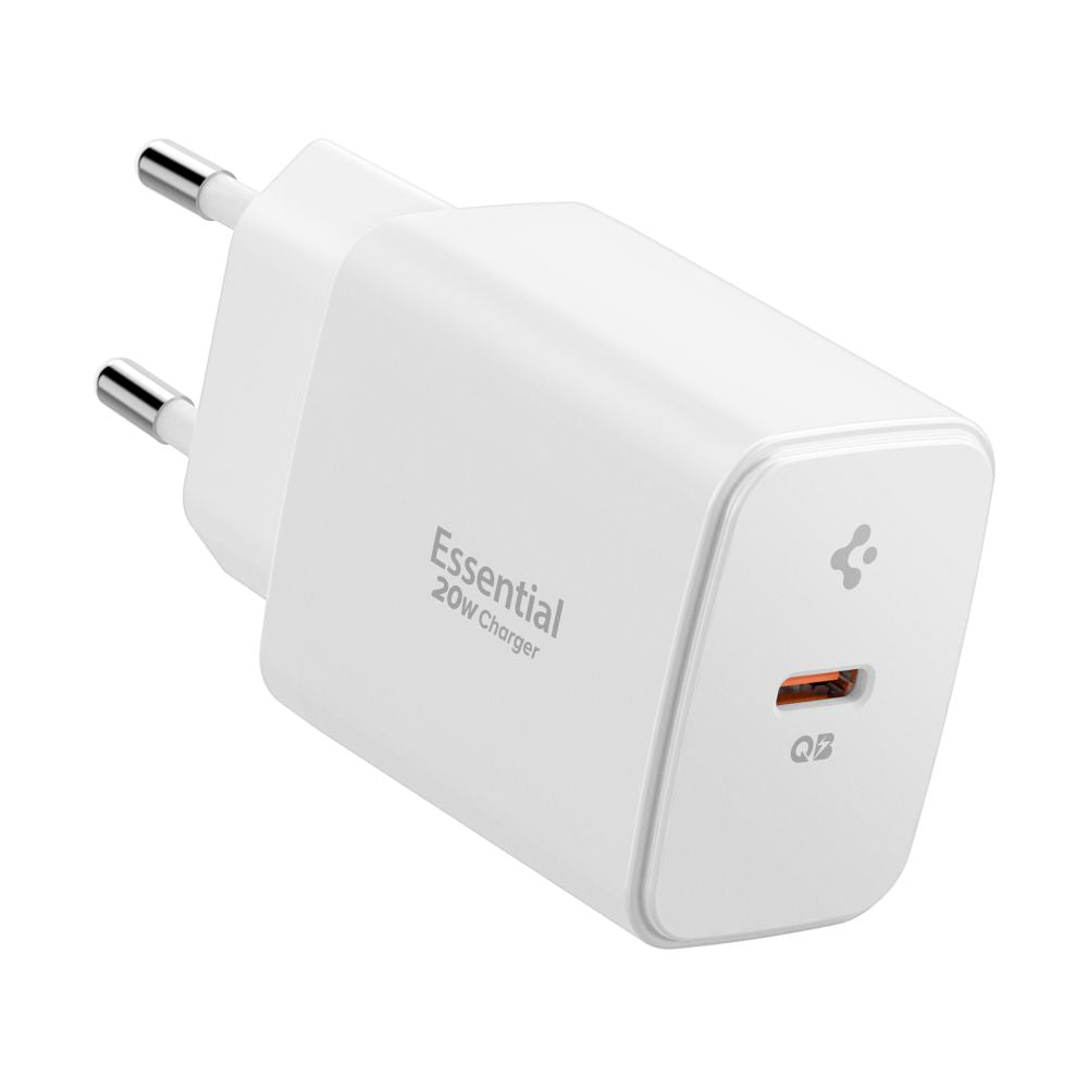 Spigen Essential Network Charger, 20W, 3A, 1 x USB-C, White ACH08701
