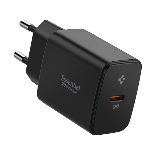 Spigen Essential Network Charger, 20W, 3A, 1 x USB-C, Black