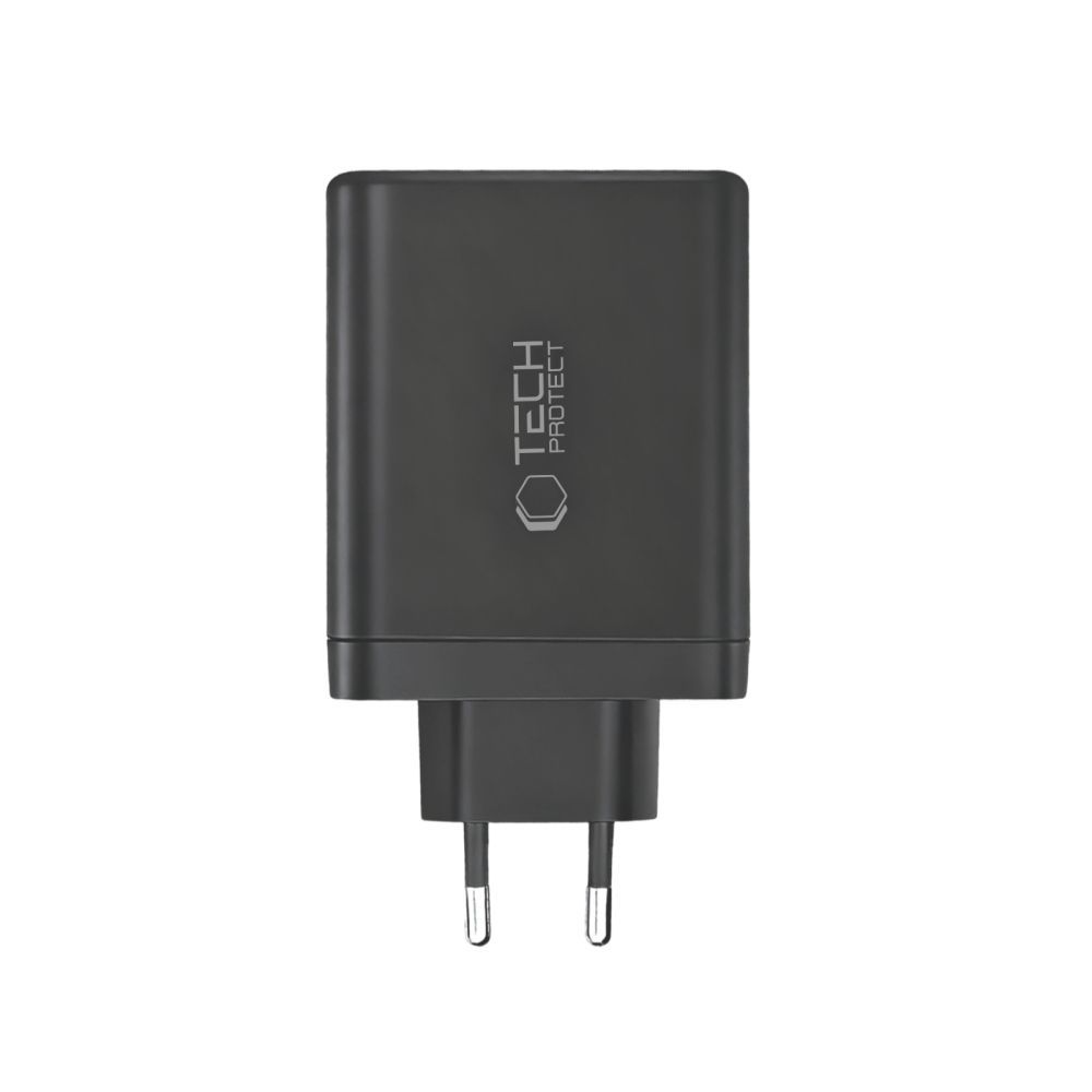 Netzladegerät Tech-Protect NC140W-GAN, 140W, 5A, 1 x USB-A - 3 x USB-C, Schwarz
