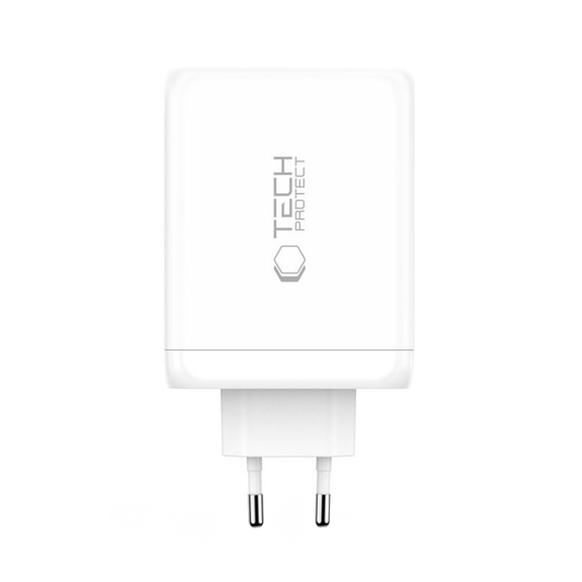Netzladegerät Tech-Protect NC200W-GAN, 200W, 5A, 1 x USB-A - 3 x USB-C, Weiß