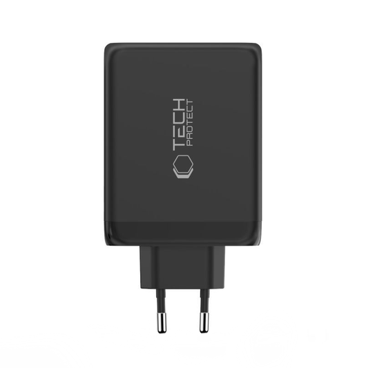 Netzladegerät Tech-Protect NC200W-GAN, 200W, 5A, 1 x USB-A - 3 x USB-C, Schwarz