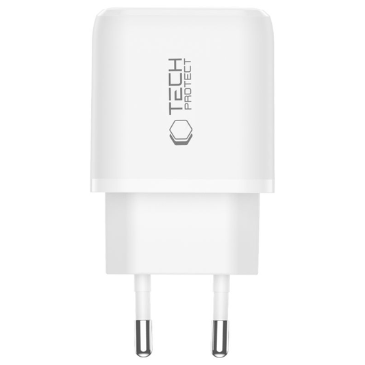 Netzladegerät Tech-Protect NCA45W, 45W, 3A, 1 x USB-A - 1 x USB-C, Weiß