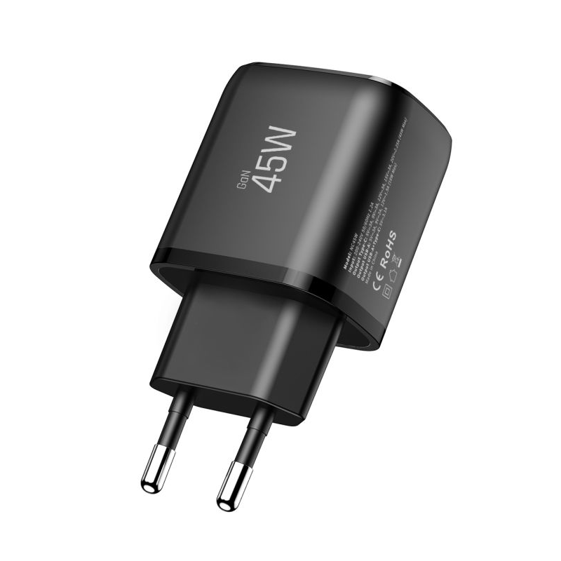 Netzladegerät Tech-Protect NCA45W, 45W, 3A, 1 x USB-A - 1 x USB-C, Schwarz