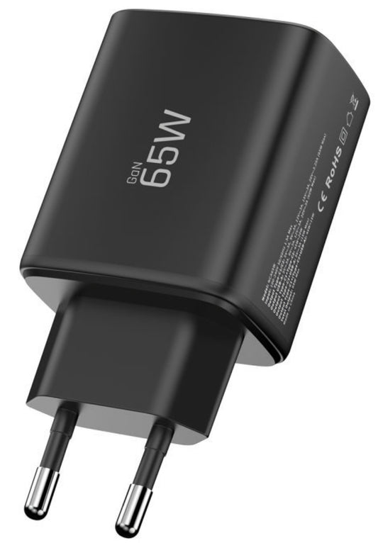 Netzladegerät Tech-Protect NCA65W, 65W, 3A, 1 x USB-A - 2 x USB-C, Schwarz