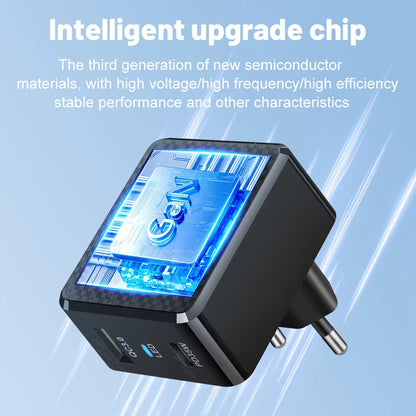 Netzladegerät Techsuit CHPD173 Tiny, 35W, 3A, 1 x USB-A - 1 x USB-C, Schwarz