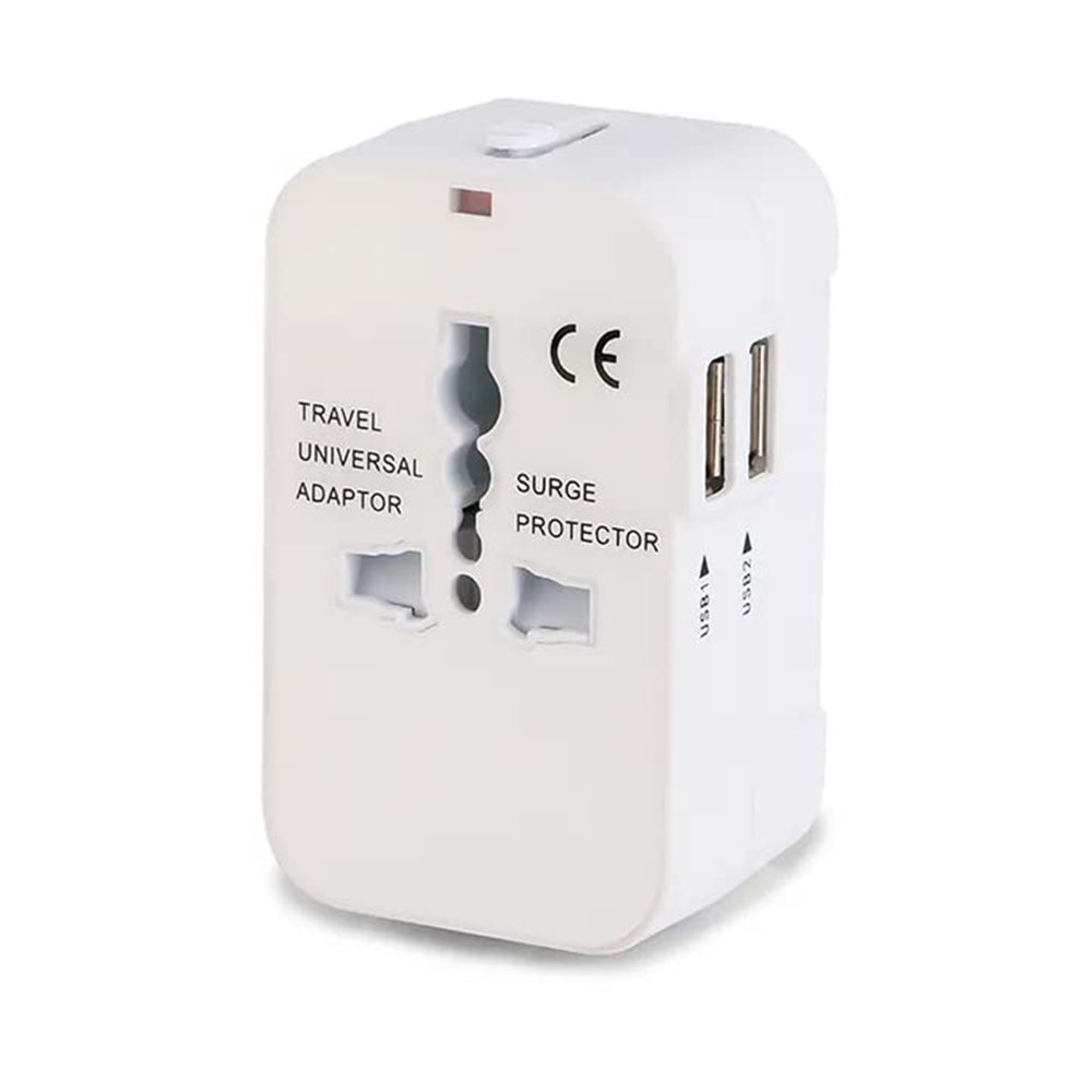 Netzladegerät Techsuit HHT202 Travel, 10W, 2A, 2 x USB-A, Weiß