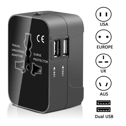 Netzladegerät Techsuit HHT202 Travel, 10W, 2A, 2 x USB-A, Schwarz