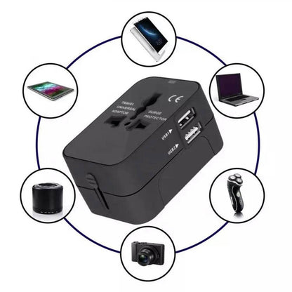 Netzladegerät Techsuit HHT202 Travel, 10W, 2A, 2 x USB-A, Schwarz