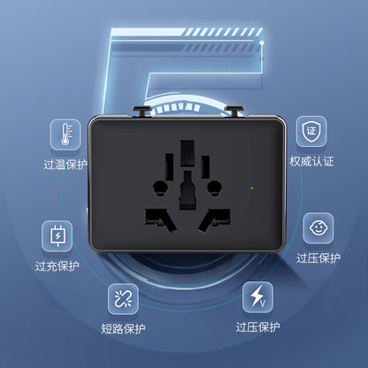 Techsuit HHT203A Travel Network Charger, 20W, 3A, 2 x USB-A - 2 x USB-C, Black