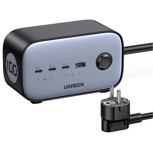 Verlängerungskabel UGREEN CD270, 2 x Schuko, Grau