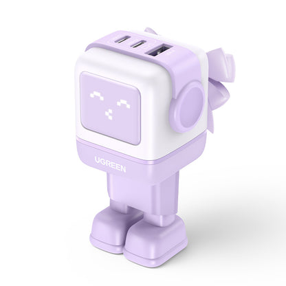 UGREEN CD361 Uno Netzladegerät, 65W, 3.25A, 1 x USB-A - 2 x USB-C, Lila