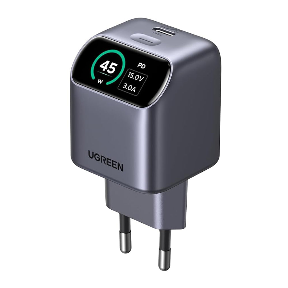 UGREEN Nexode Pro X740 (25419B) Netzladegerät mit Display, 45 W, 3 A, 1 × USB-C, Grau