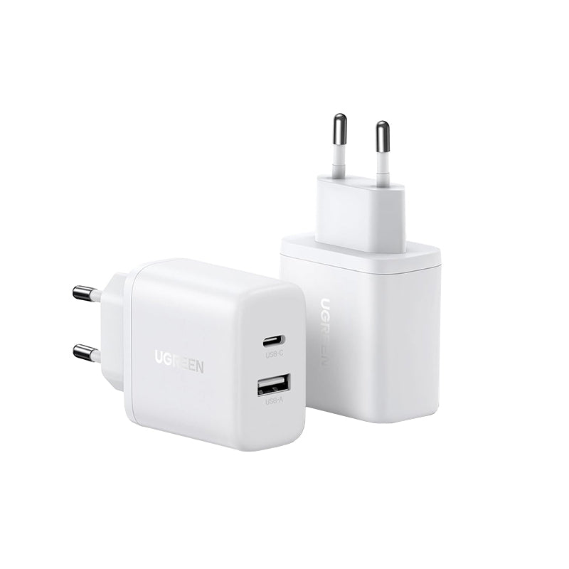 UGREEN X227 Netzladegerät, 20W, 3A, 1 x USB-A - 1 x USB-C, Weiß