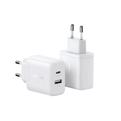 UGREEN X227 Netzladegerät, 20W, 3A, 1 x USB-A - 1 x USB-C, Weiß