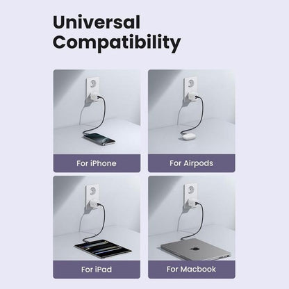 UGREEN X516 Netzladegerät, 30W, 3A, 1 x USB-A - 1 x USB-C, Grau