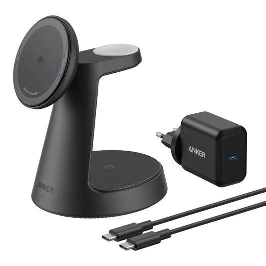 Anker MagGo 3in1 Wireless Netzladegerät, 15W, 1.67A, Schwarz B25M4G11