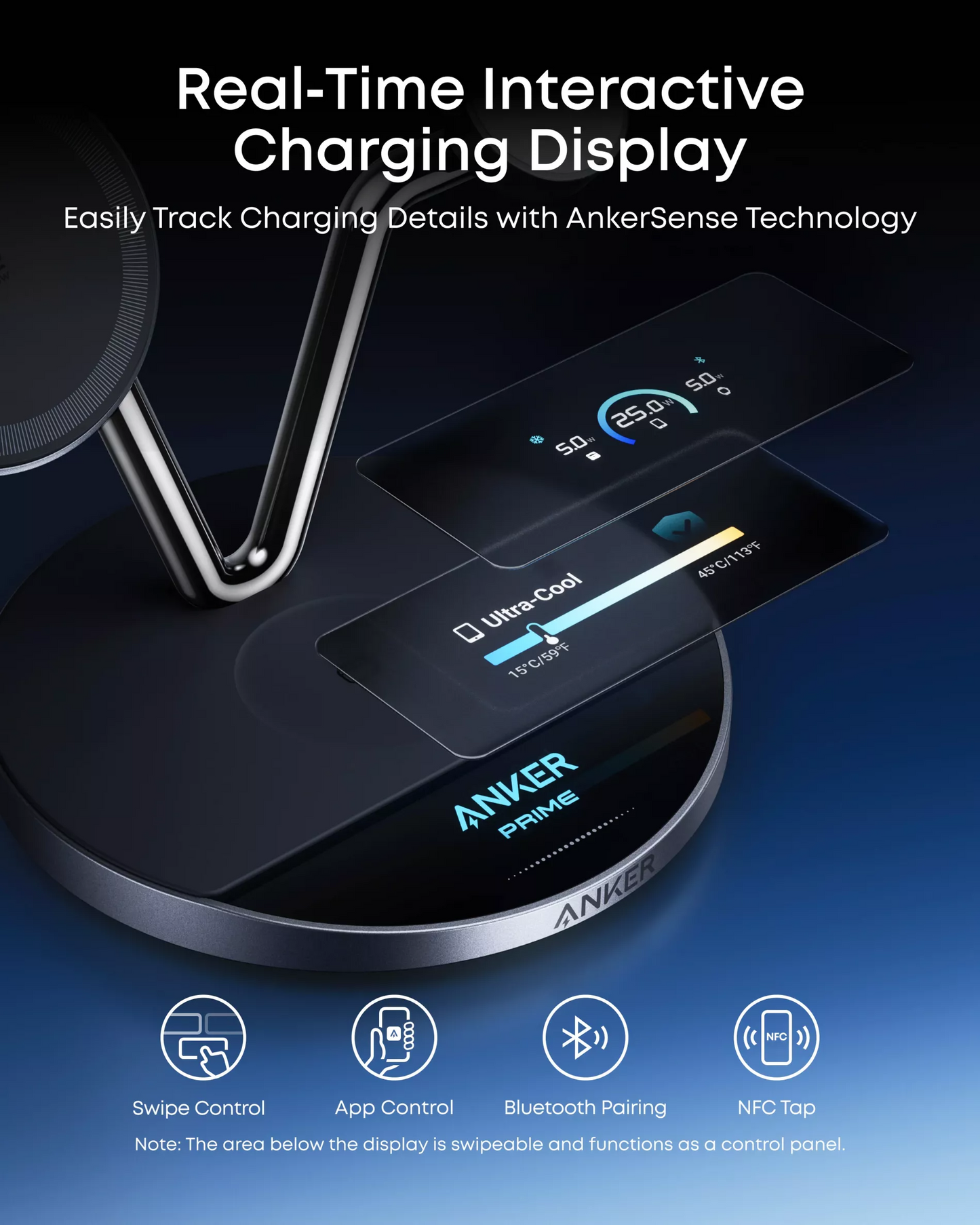 Anker Prime MagGo AirCool 3in1 Wireless Netzladegerät, 25W, Schwarz B25X7G11
