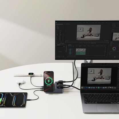 Baseus Nomos ND11 QI 6in1 Ladestation, 67W, 3.35A, 1 x USB-A - 2 x USB-C - 2 x Schuko, Schwarz P80015804213-00