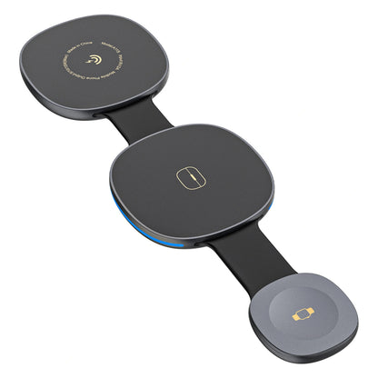 Dudao A11S 3in1 Wireless Netzladegerät, 15W, Schwarz