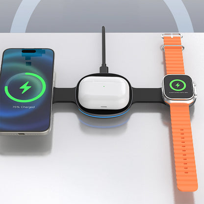Dudao A11S 3in1 Wireless Netzladegerät, 15W, Schwarz