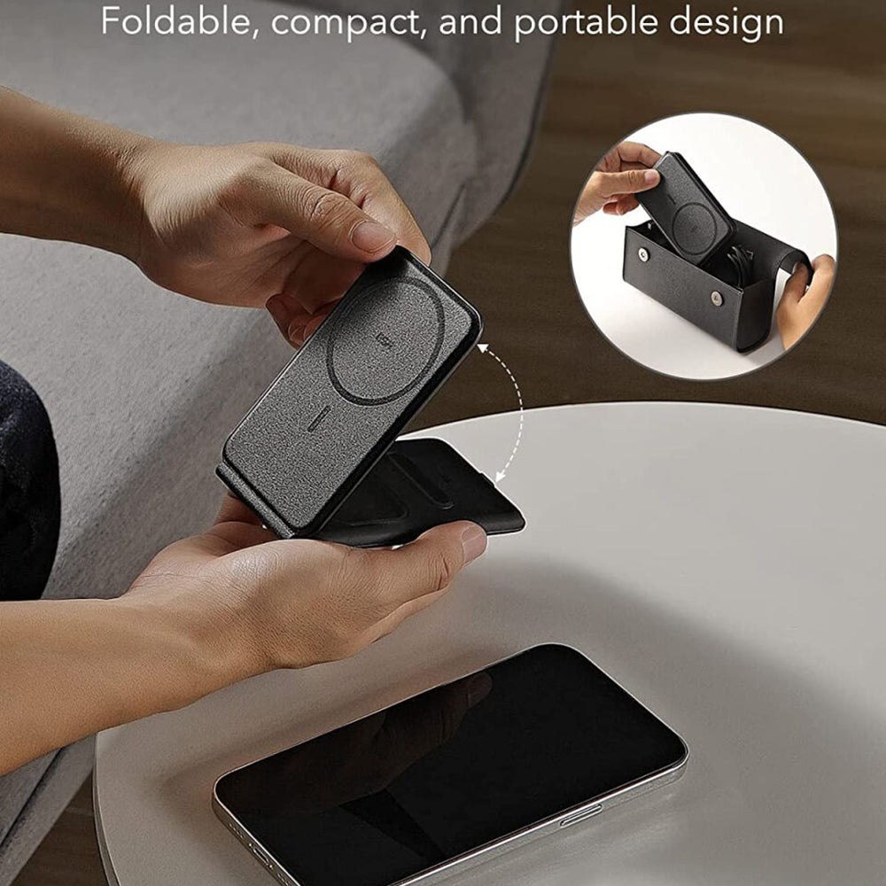 ESR Travel Bag 3in1 Wireless Netzladegerät, 15W, 1.67A, Schwarz