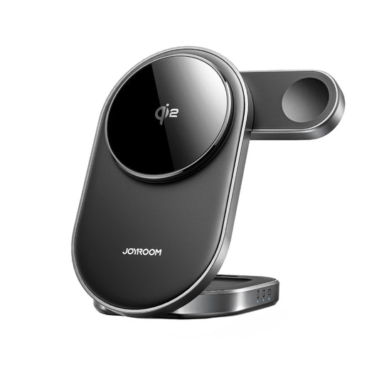 Drahtloses Netzladegerät Joyroom JR-W17 3in1, 15W, 1.67A, Schwarz
