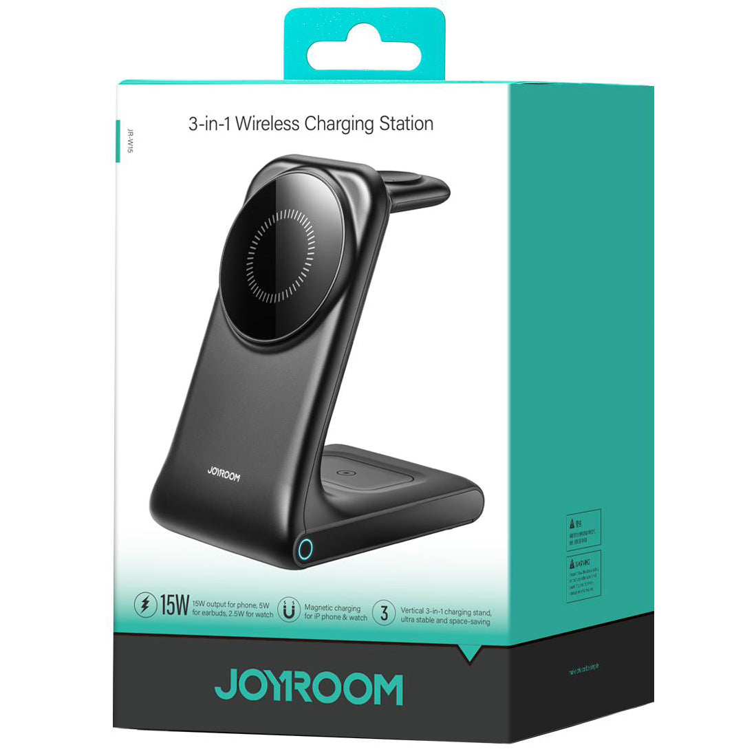 Joyroom JR-W15 3in1 Wireless Network Charger, 15W, 1.67A, Black