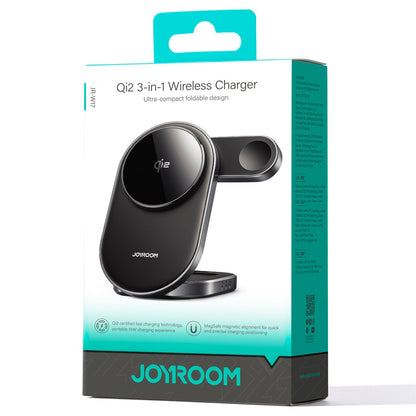 Drahtloses Netzladegerät Joyroom JR-W17 3in1, 15W, 1.67A, Schwarz
