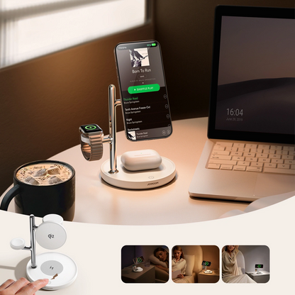 Joyroom JR-W23 3in1 Wireless-Netzladegerät, 15W, 1.67A, Weiß
