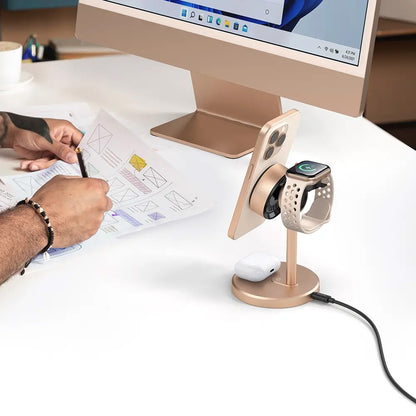 Drahtloses Netzladegerät McDodo CH-2463 Swan 3in1, 22.5W, 1.67A, Gold